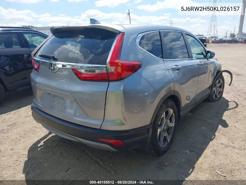 2019 Honda Cr-V Ex VIN: 5J6RW2H50KL026157 Lot: 40155512