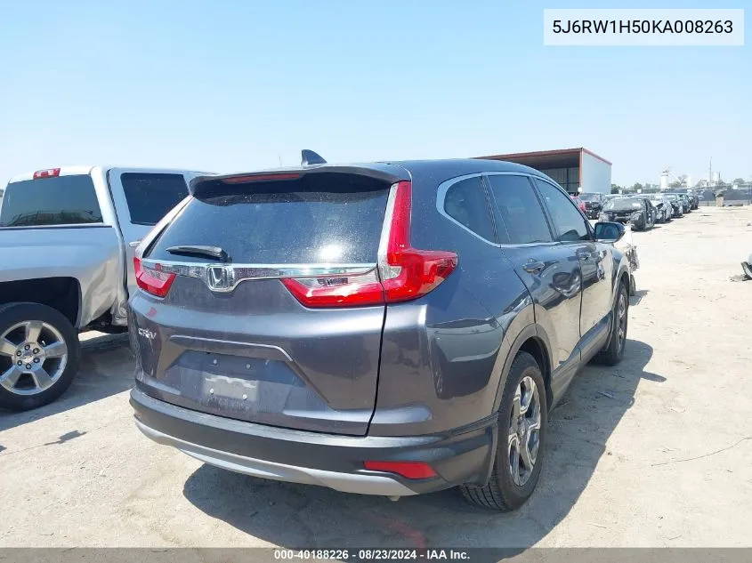 2019 Honda Cr-V Ex VIN: 5J6RW1H50KA008263 Lot: 40188226