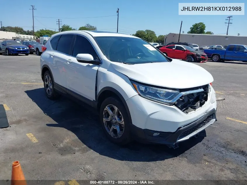 JHLRW2H81KX012988 2019 Honda Cr-V Ex-L