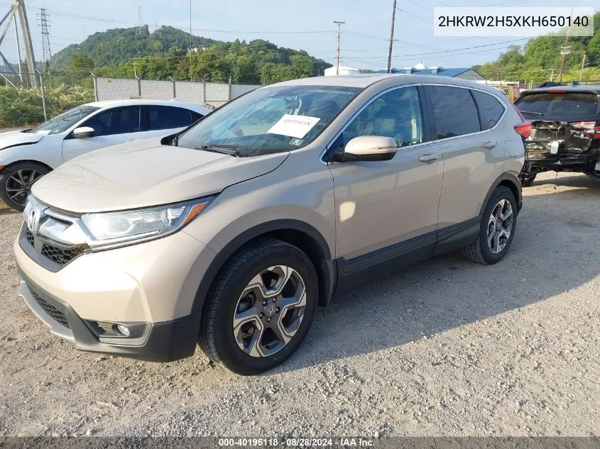 2HKRW2H5XKH650140 2019 Honda Cr-V Ex