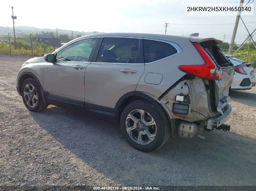 2HKRW2H5XKH650140 2019 Honda Cr-V Ex