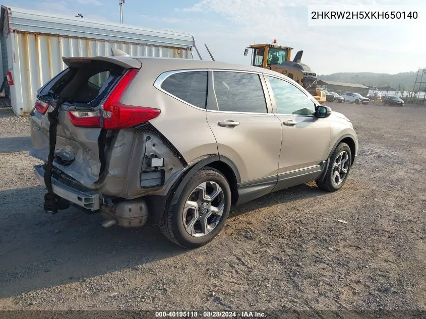 2HKRW2H5XKH650140 2019 Honda Cr-V Ex