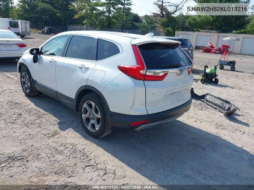 2019 Honda Cr-V Ex VIN: 5J6RW2H52KL013216 Lot: 40212321