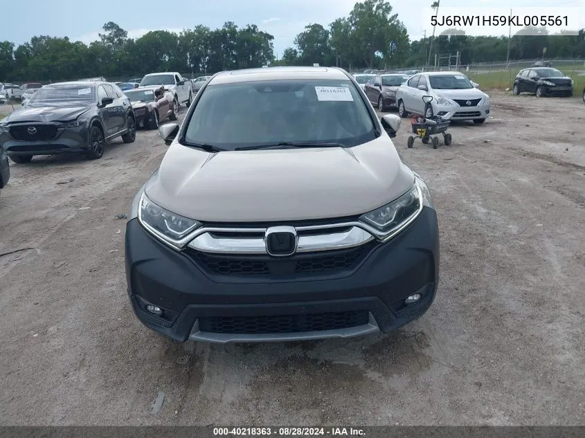 2019 Honda Cr-V Ex VIN: 5J6RW1H59KL005561 Lot: 40218363