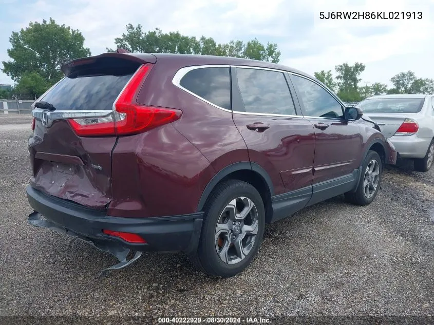 5J6RW2H86KL021913 2019 Honda Cr-V Ex-L