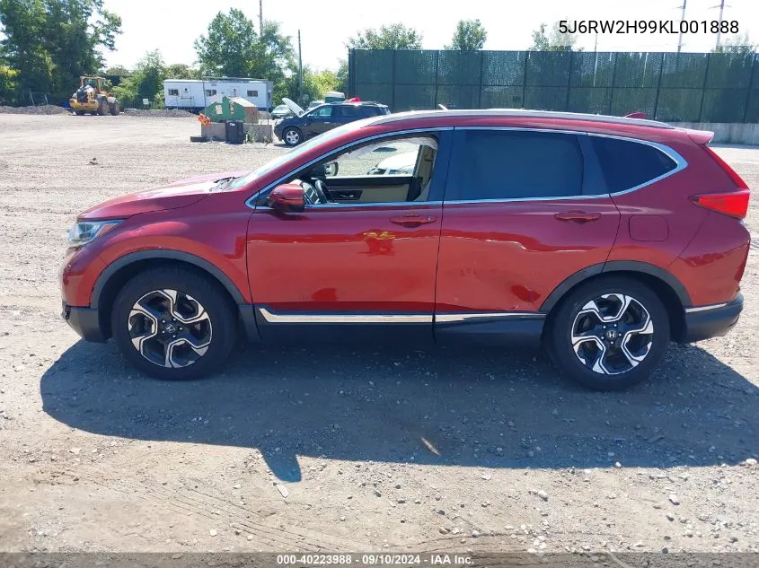 2019 Honda Cr-V Touring VIN: 5J6RW2H99KL001888 Lot: 40223988