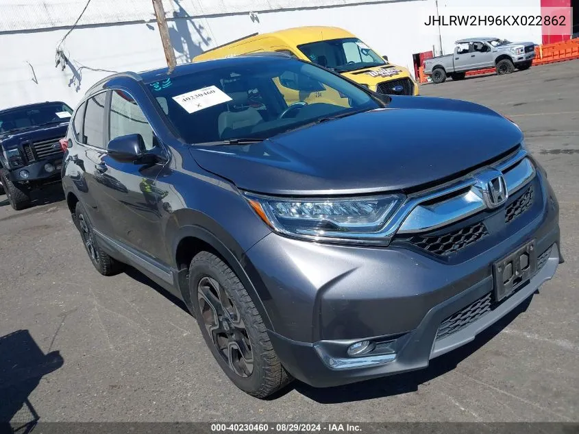 2019 Honda Cr-V Touring VIN: JHLRW2H96KX022862 Lot: 40230460