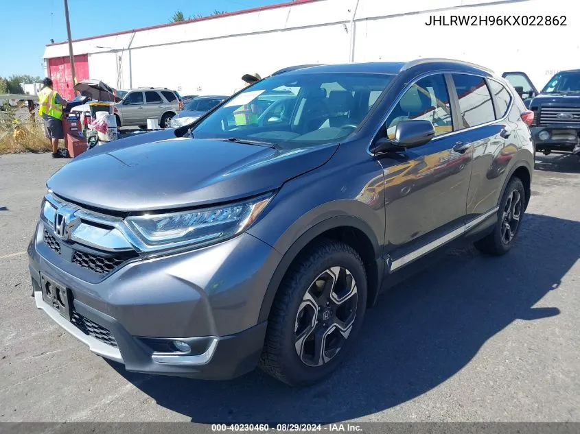 2019 Honda Cr-V Touring VIN: JHLRW2H96KX022862 Lot: 40230460