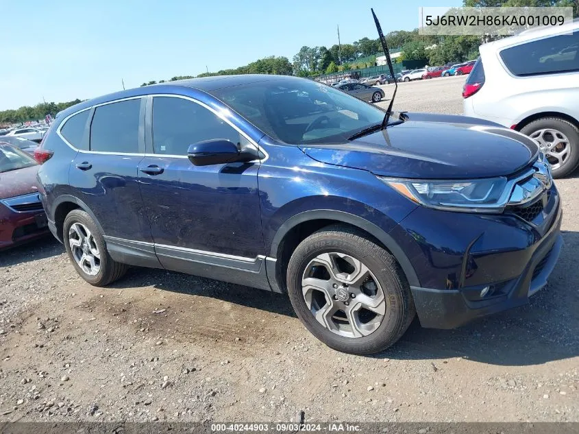 2019 Honda Cr-V Ex-L VIN: 5J6RW2H86KA001009 Lot: 40244903