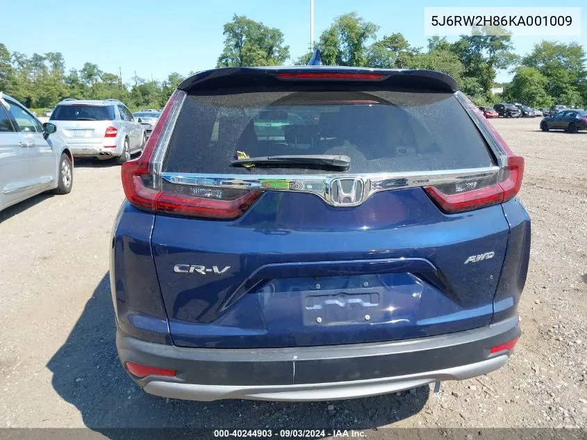 2019 Honda Cr-V Ex-L VIN: 5J6RW2H86KA001009 Lot: 40244903