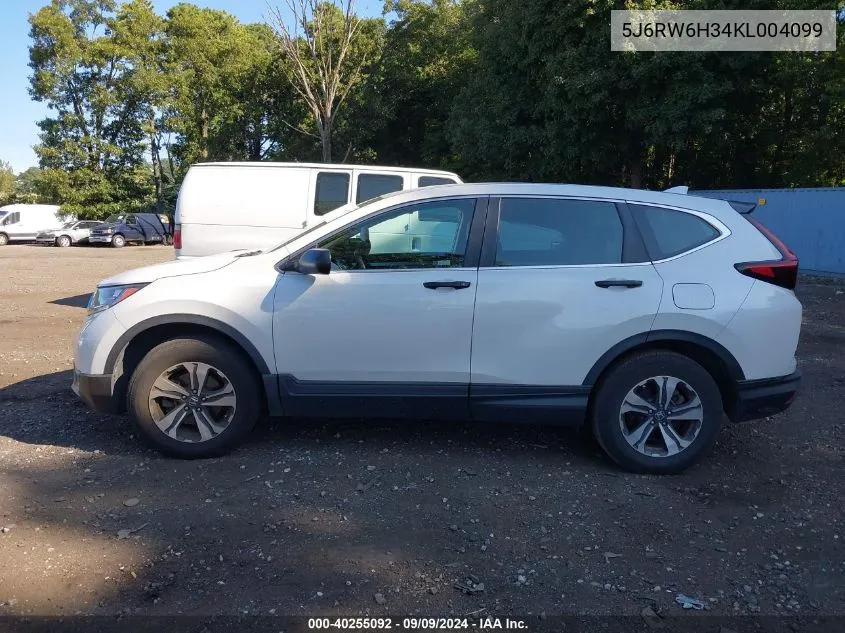 5J6RW6H34KL004099 2019 Honda Cr-V Lx