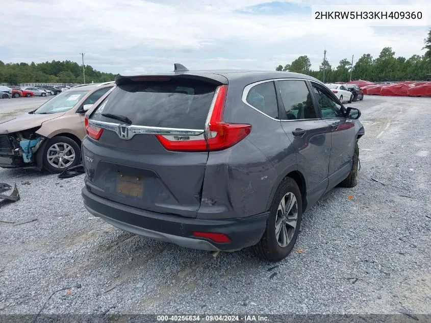 2HKRW5H33KH409360 2019 Honda Cr-V Lx