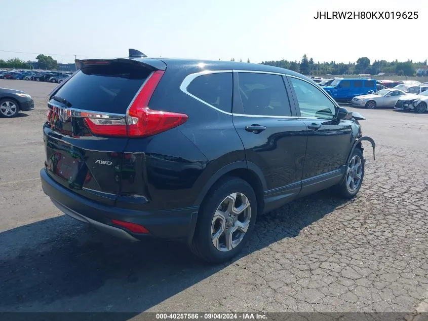 JHLRW2H80KX019625 2019 Honda Cr-V Ex-L