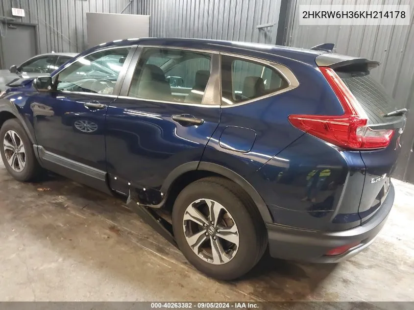 2HKRW6H36KH214178 2019 Honda Cr-V Lx