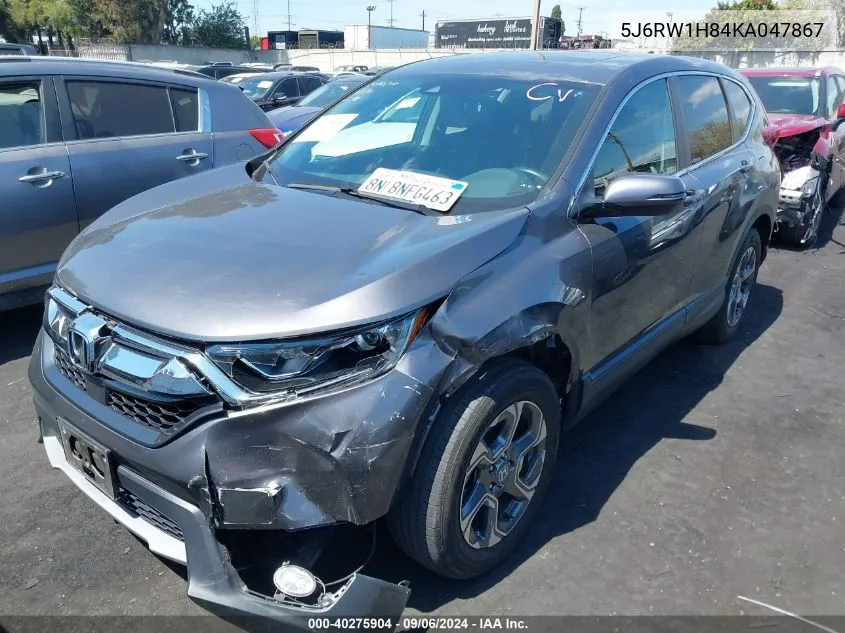 2019 Honda Cr-V Ex-L VIN: 5J6RW1H84KA047867 Lot: 40275904