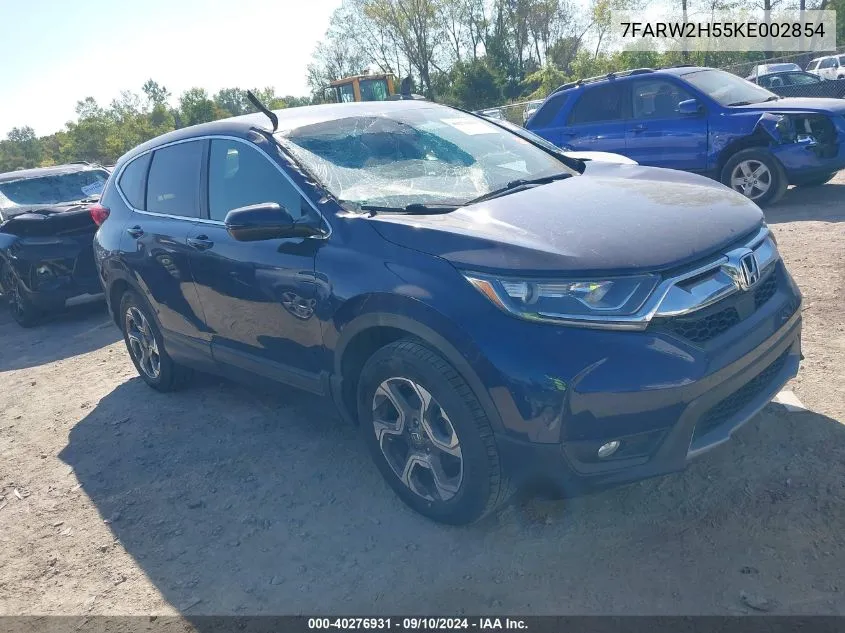 2019 Honda Cr-V Ex VIN: 7FARW2H55KE002854 Lot: 40276931