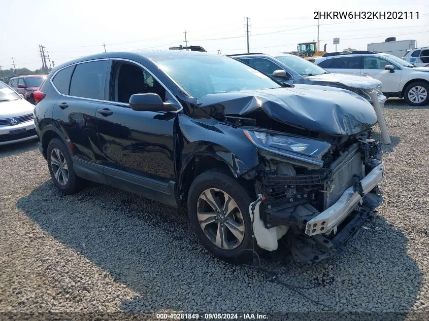 2HKRW6H32KH202111 2019 Honda Cr-V Lx