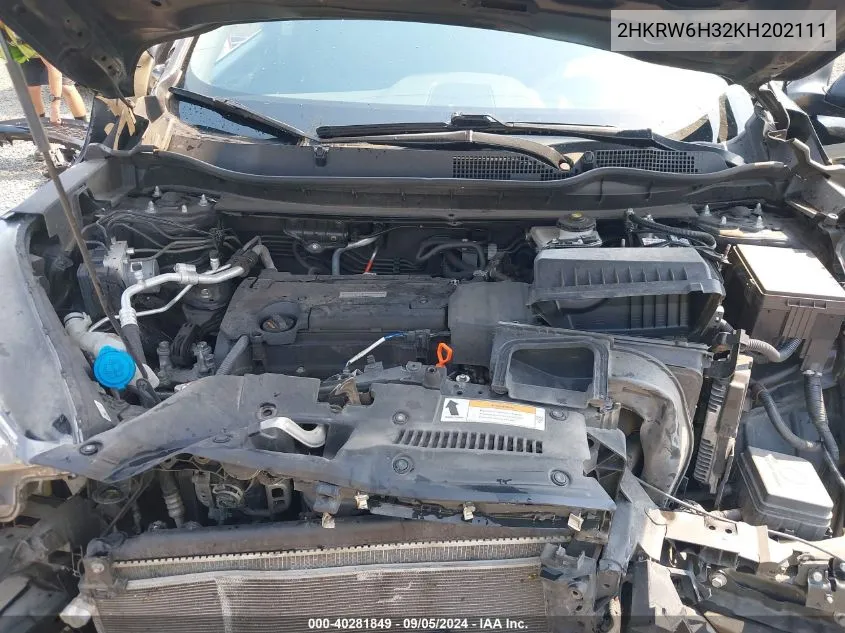 2HKRW6H32KH202111 2019 Honda Cr-V Lx