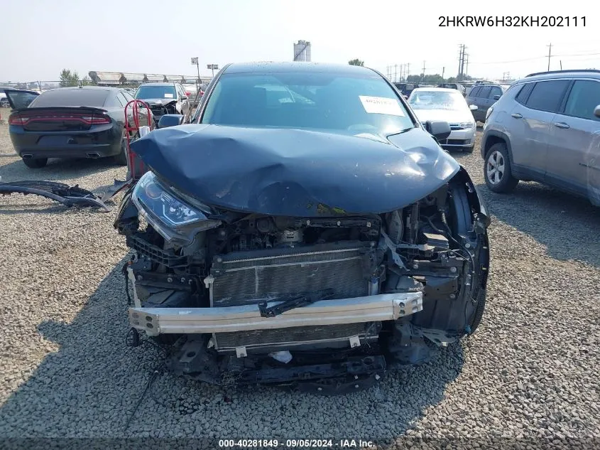 2HKRW6H32KH202111 2019 Honda Cr-V Lx