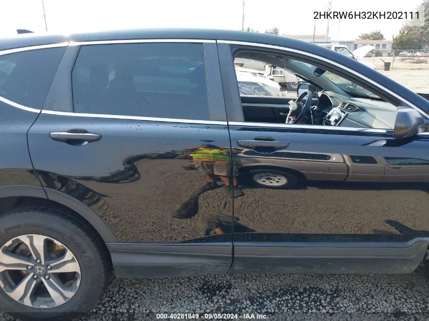 2HKRW6H32KH202111 2019 Honda Cr-V Lx