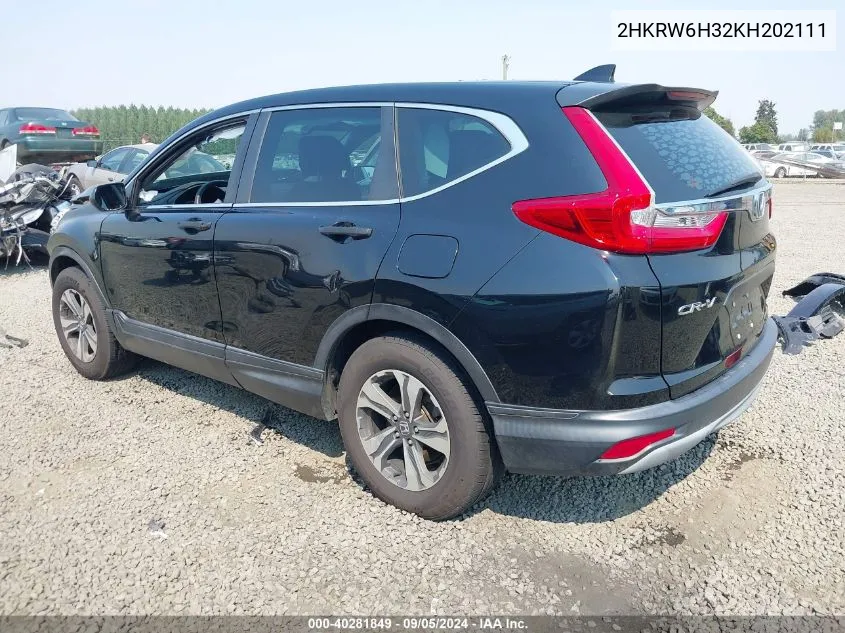 2HKRW6H32KH202111 2019 Honda Cr-V Lx