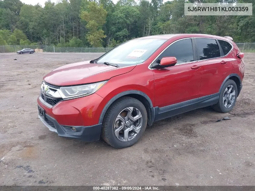 5J6RW1H81KL003359 2019 Honda Cr-V Ex-L