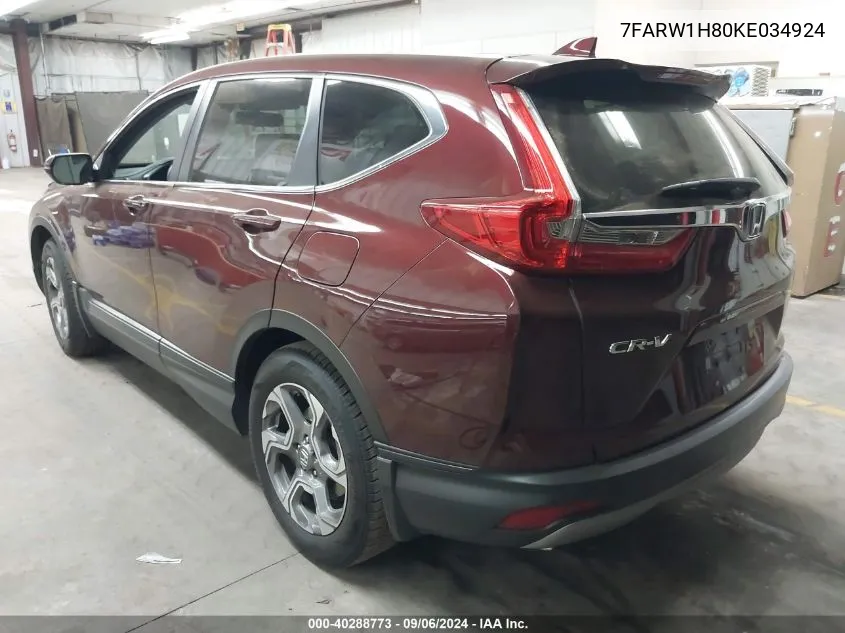 7FARW1H80KE034924 2019 Honda Cr-V Ex-L