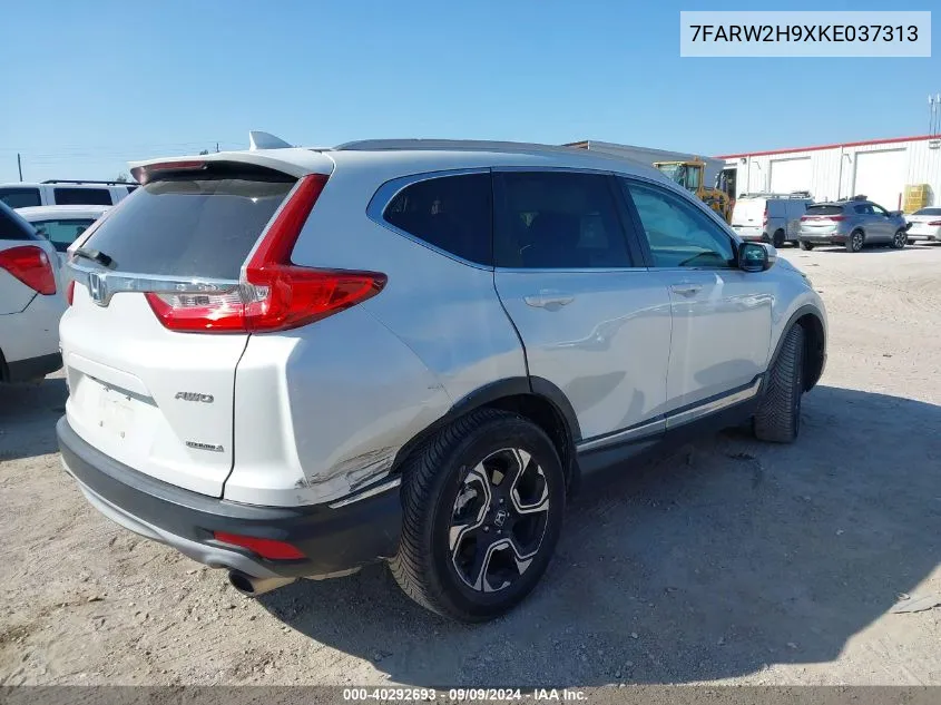 2019 Honda Cr-V Touring VIN: 7FARW2H9XKE037313 Lot: 40292693