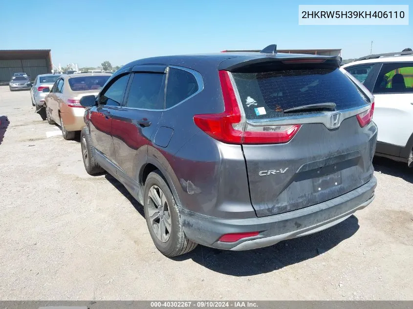 2HKRW5H39KH406110 2019 Honda Cr-V Lx