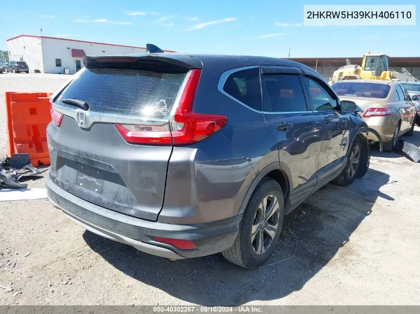 2HKRW5H39KH406110 2019 Honda Cr-V Lx