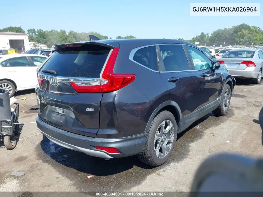 5J6RW1H5XKA026964 2019 Honda Cr-V Ex