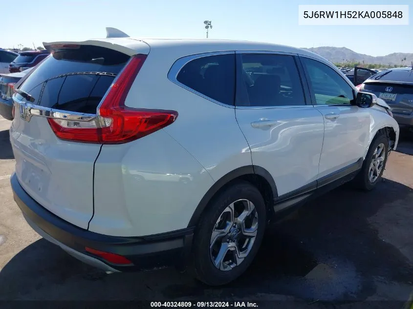 2019 Honda Cr-V Ex VIN: 5J6RW1H52KA005848 Lot: 40324809