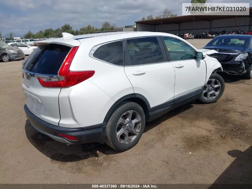 7FARW1H87KE031020 2019 Honda Cr-V Ex-L