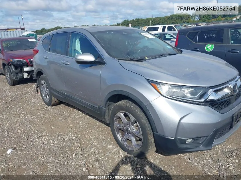 2019 Honda Cr-V Ex-L VIN: 7FARW2H86KE052754 Lot: 40341815