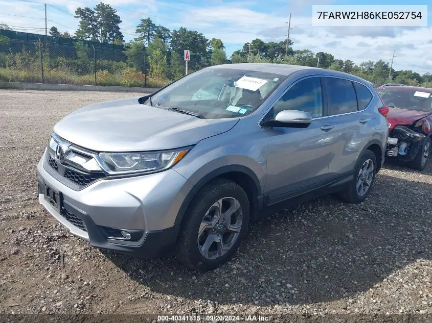 2019 Honda Cr-V Ex-L VIN: 7FARW2H86KE052754 Lot: 40341815