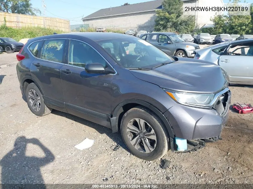 2HKRW6H38KH220189 2019 Honda Cr-V Lx