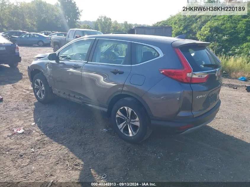 2HKRW6H38KH220189 2019 Honda Cr-V Lx