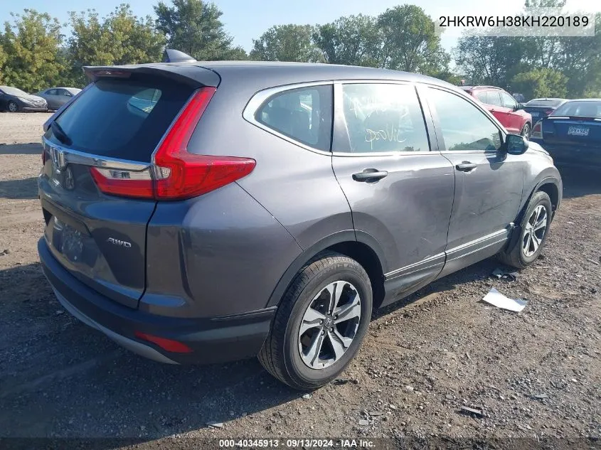 2HKRW6H38KH220189 2019 Honda Cr-V Lx