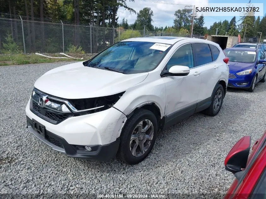 2019 Honda Cr-V Ex-L VIN: 5J6RW2H85KA013782 Lot: 40361150