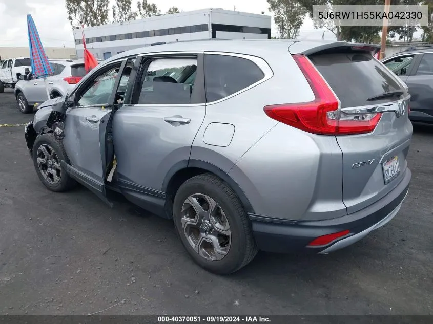 2019 Honda Cr-V Ex VIN: 5J6RW1H55KA042330 Lot: 40370051