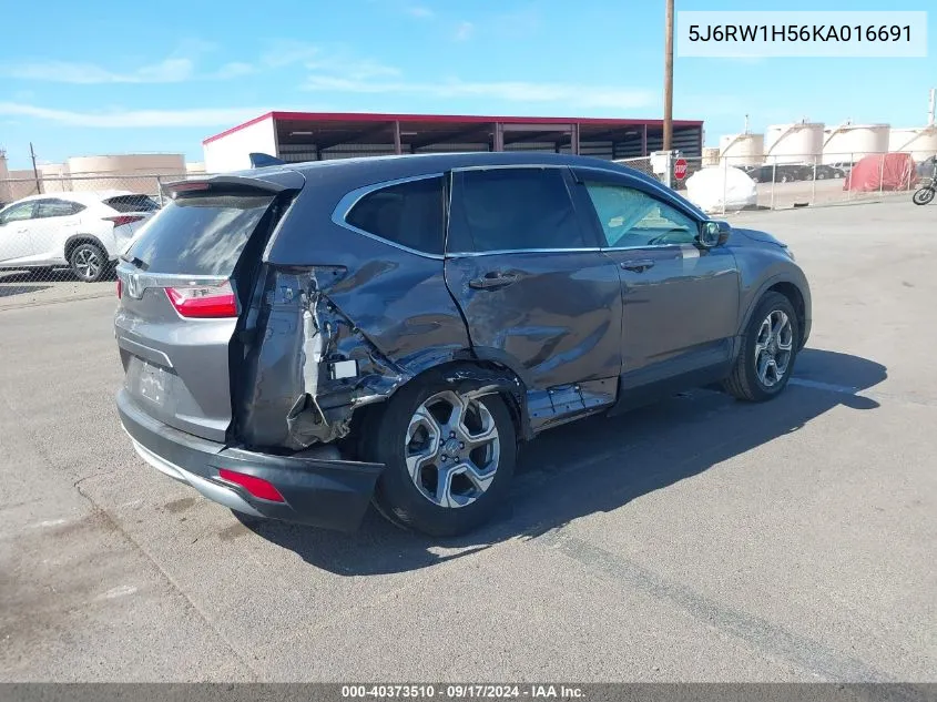 2019 Honda Cr-V Ex VIN: 5J6RW1H56KA016691 Lot: 40373510