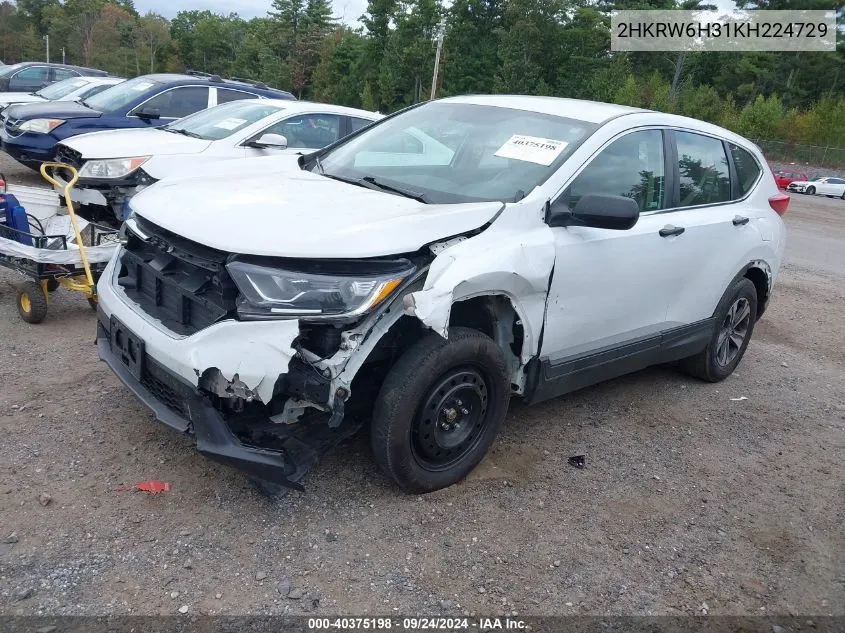 2HKRW6H31KH224729 2019 Honda Cr-V Lx