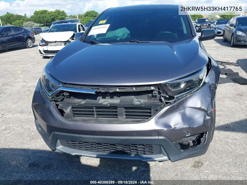 2HKRW5H33KH417765 2019 Honda Cr-V Lx