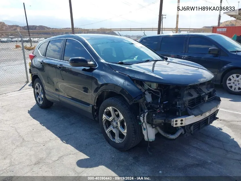 2019 Honda Cr-V Ex-L VIN: 5J6RW1H89KA036833 Lot: 40390443