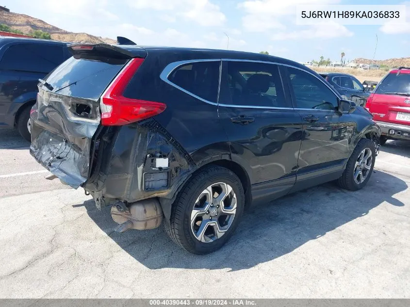 2019 Honda Cr-V Ex-L VIN: 5J6RW1H89KA036833 Lot: 40390443