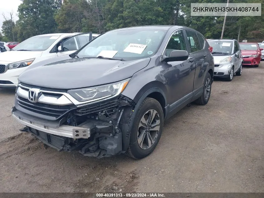 2HKRW5H35KH408744 2019 Honda Cr-V Lx