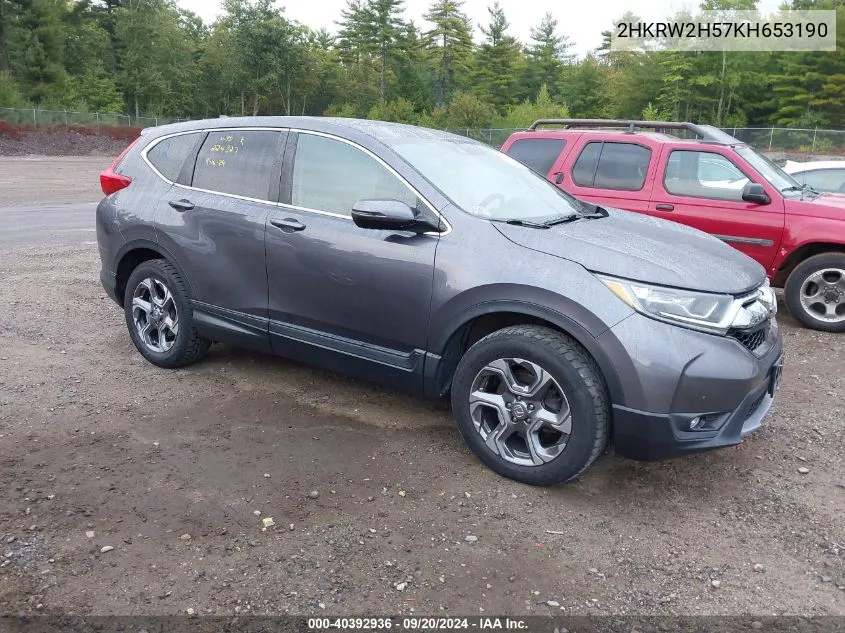 2HKRW2H57KH653190 2019 Honda Cr-V Ex