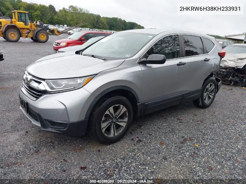 2HKRW6H38KH233931 2019 Honda Cr-V Lx