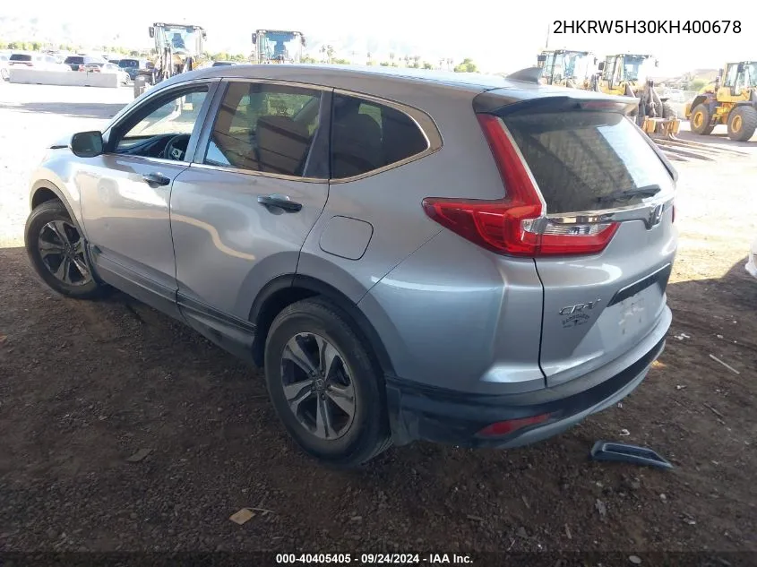 2HKRW5H30KH400678 2019 Honda Cr-V Lx