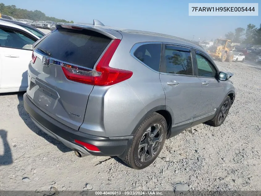 2019 Honda Cr-V Touring VIN: 7FARW1H95KE005444 Lot: 40406013